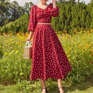 Women’s Polka dot two piece set